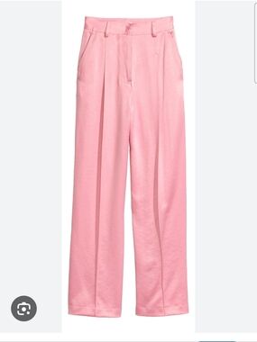 H& M Wide-Leg Pink Women's Trousers